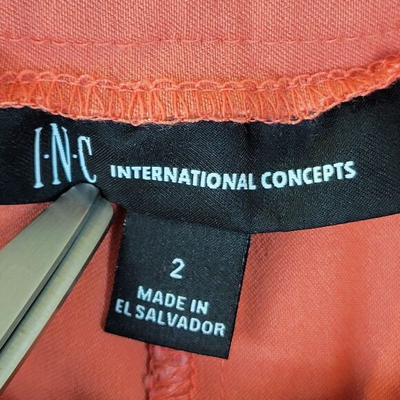 INC International Concepts Womens Size 2 Salmon Solid Pull On Bermuda Shorts - Picture 6 of 11